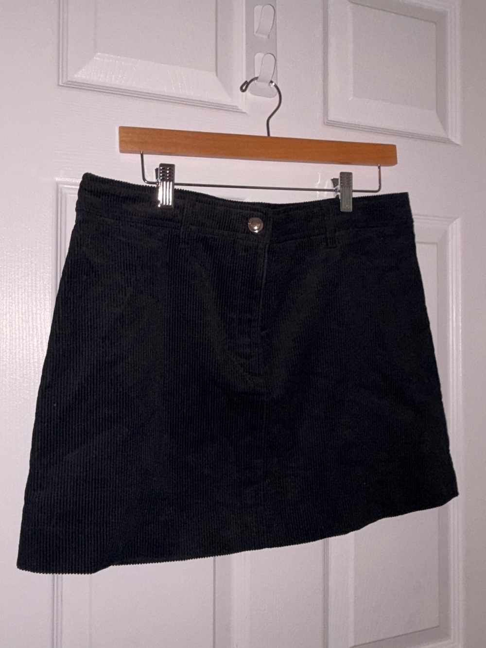 H&M Black Corduroy Mini Skirt